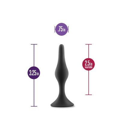 Anal Adventures Platinum Silicone Beginner Plug Small Black
