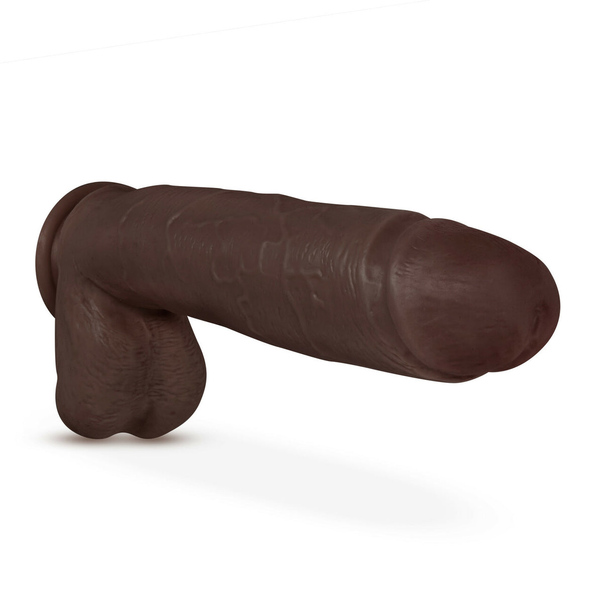 Au Naturel Huge Dildo 10 In. Chocolate