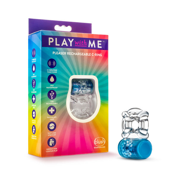Play With Me - Pleaser Rechargeable C-ring - Blue