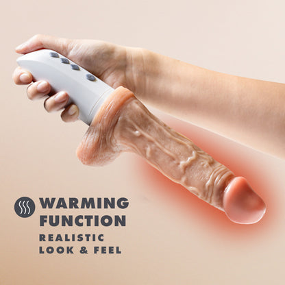 Dr. Skin Silicone Dr. Hammer Thrusting Dildo With Handle 7 In. Beige