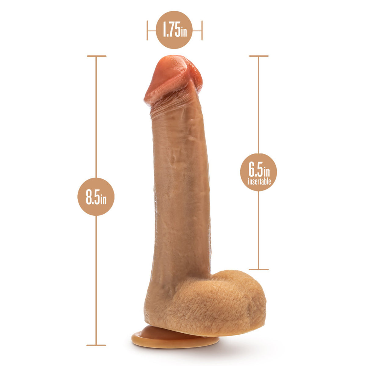 Dr. Skin Silicone Dr. Phillips Thrusting Dildo 8.5 In. Tan