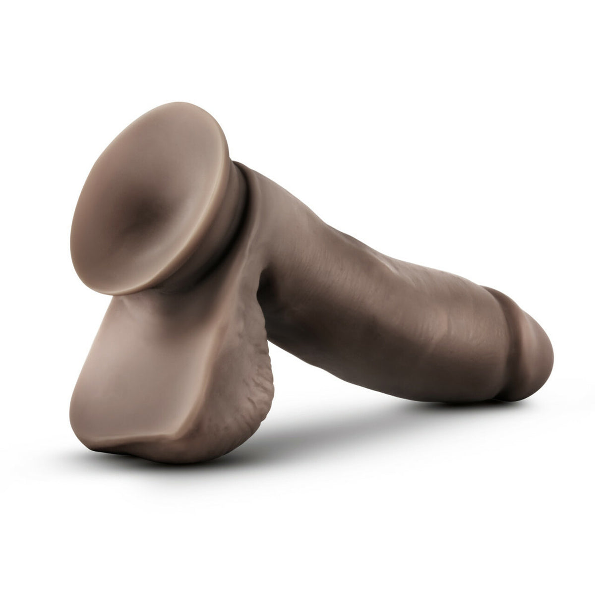 Dr. Skin Glide Self-lubricating Dildo With Balls 7 In. Chocolate