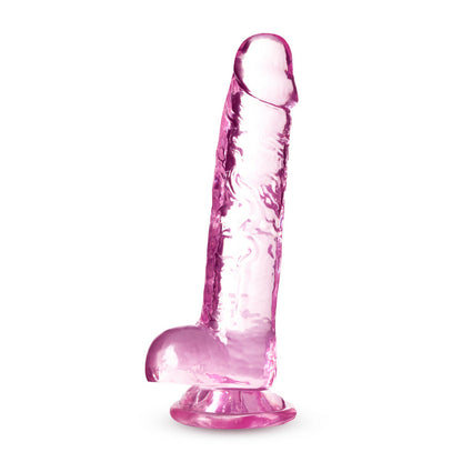 Naturally Yours Crystalline Dildo 7 In. Rose