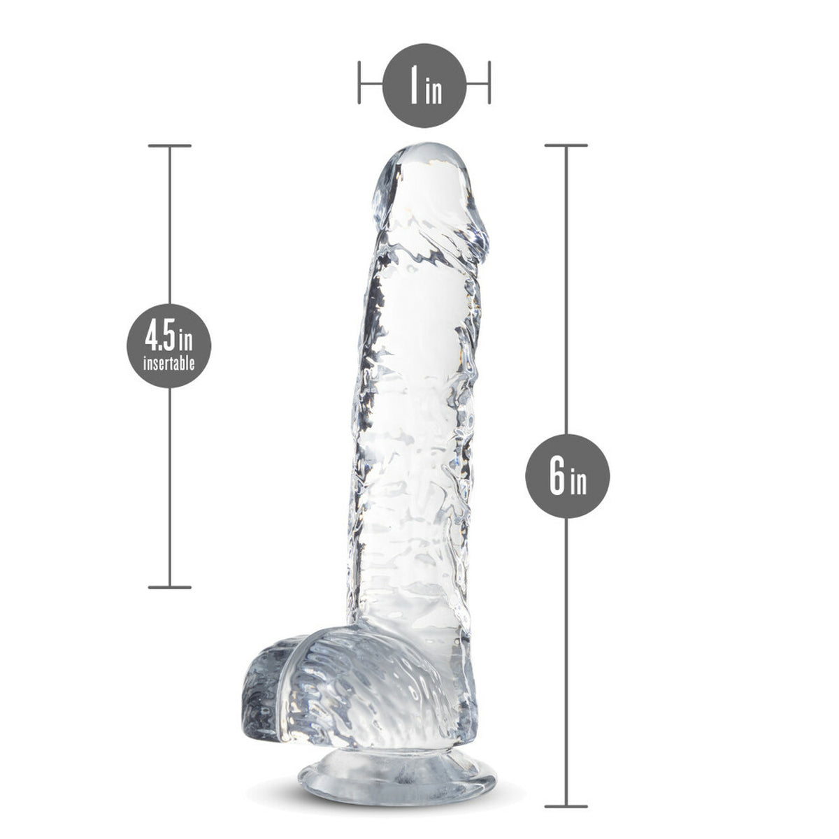 Naturally Yours Crystalline Dildo 6 In. Diamond