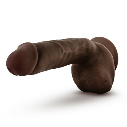 Dr. Skin Glide Self-lubricating Dildo With Balls 8.5 In. Chocolate