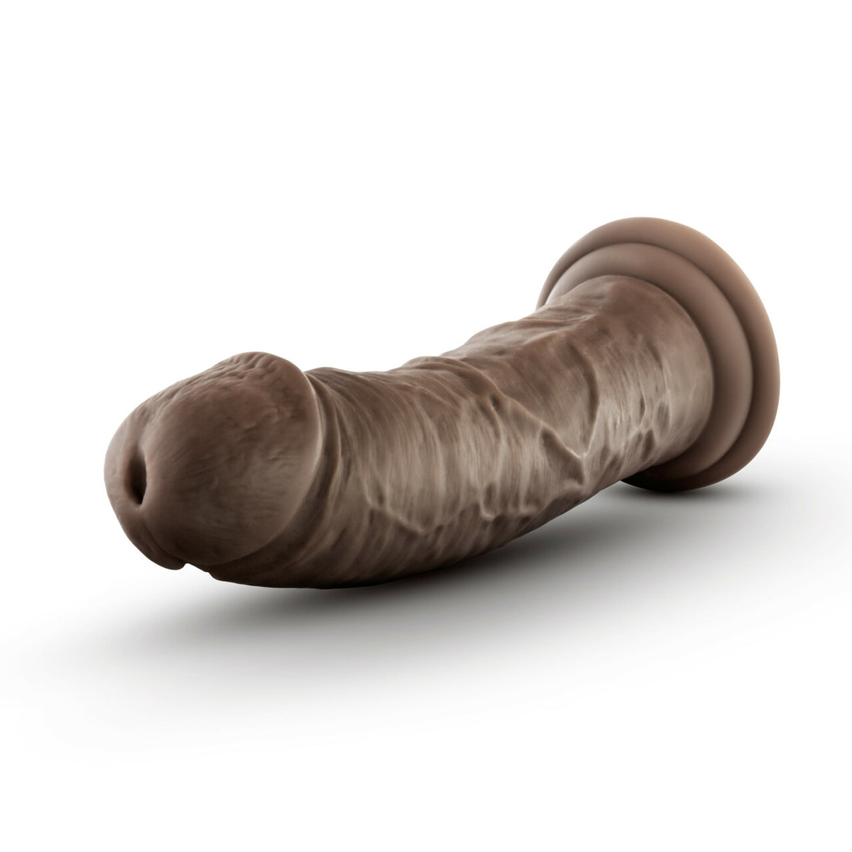 Dr. Skin Glide Self-lubricating Dildo 8 In. Chocolate