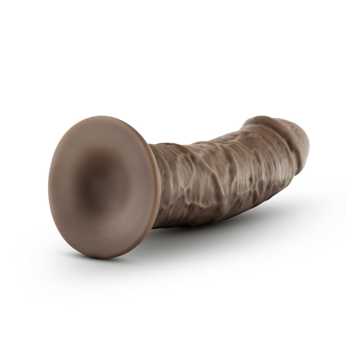 Dr. Skin Glide Self-lubricating Dildo 8 In. Chocolate