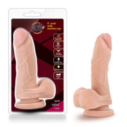 X5 5 Inches Cock With Suction Cup Beige