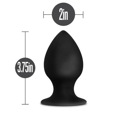 Blush Anal Adventures Platinum Silicone Anal Stout Plug - Large Black