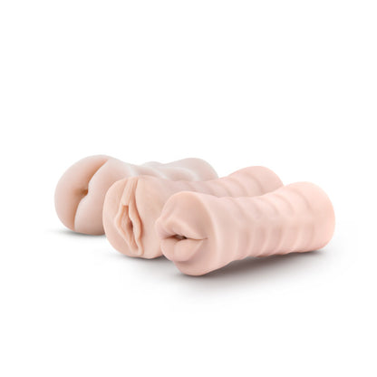 M For Men 3pk Self Lube Vibrating Stroker Kit