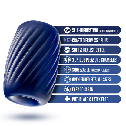 Rize Turbine Self-lubricating Stroker Blue