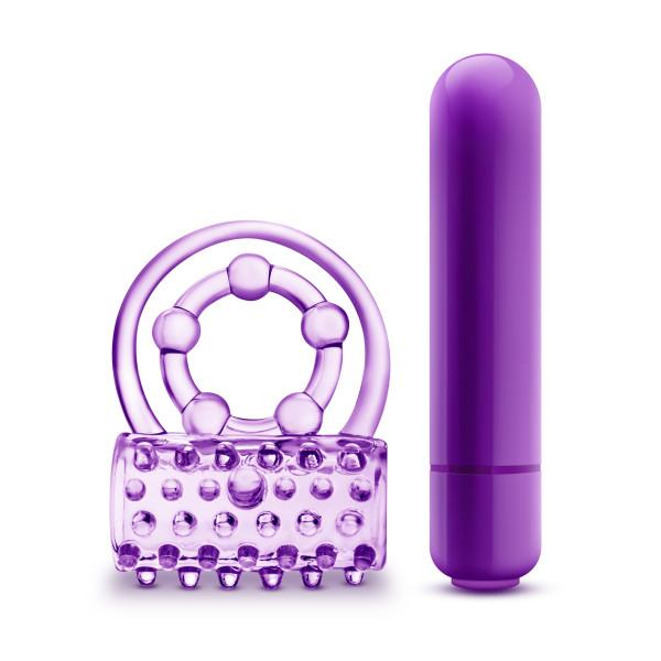 Play With Me - The Player - Vibrating Double Strap Cockring - Purple