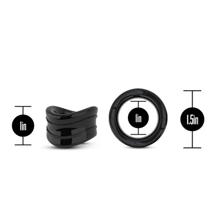 Stay Hard Beef Ball Snug Stretcher 1" Black