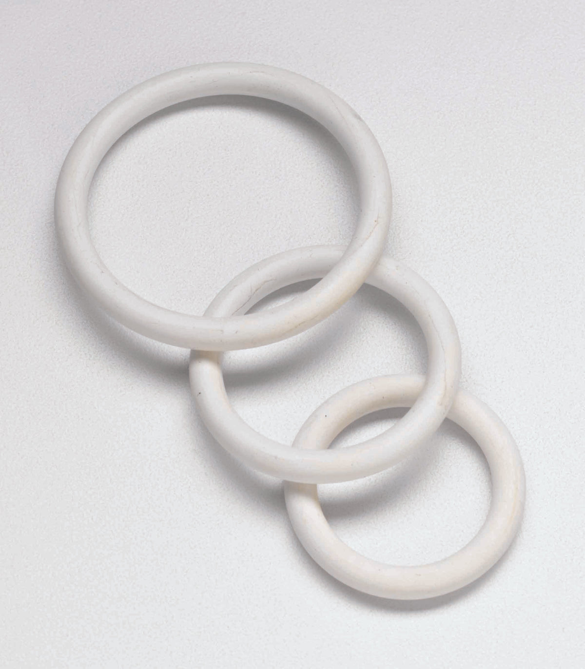 Spartacus Nitrile Cock Ring Set - White Pack of 3