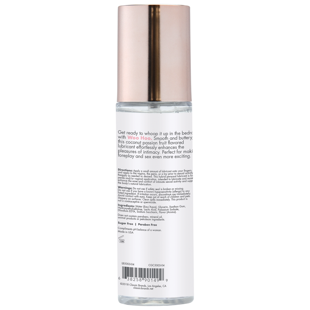 Cgc Woo Hoo Personal Lubricant Flavored Coconut Passion 4.4oz