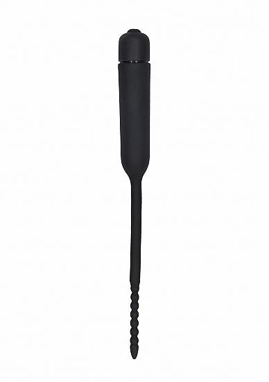 Silicone Vibrating Bullet Plug With Beaded Tip - Urethral Soundi