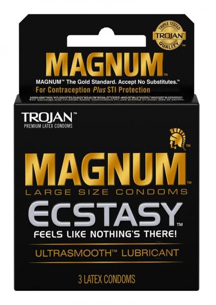 Trojan Magnum Ecstasy Latex Condoms 3 Pack