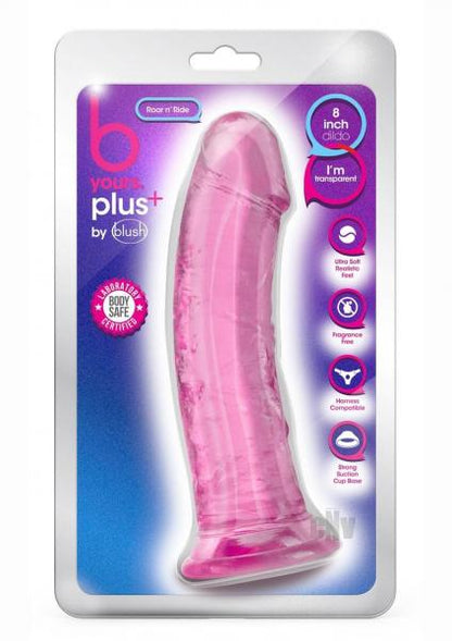B Yours Plus Roar 'n' Ride Dildo Pink