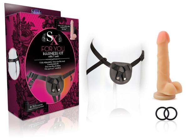 SX For You Harness Kit With Cock 7 inches Beige