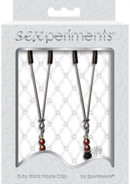Sexperiments Ruby Black Nipple Clamps