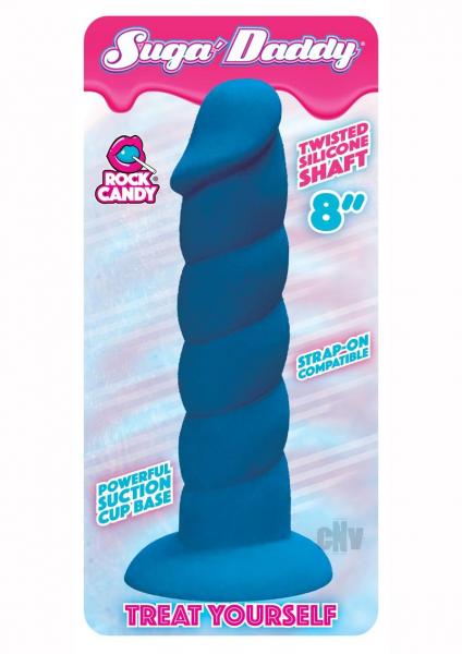 Rock Candy Suga Daddy 8 Silicone Dildo - Blue