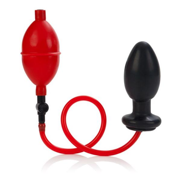 Expandable Butt Plug Latex Red Black