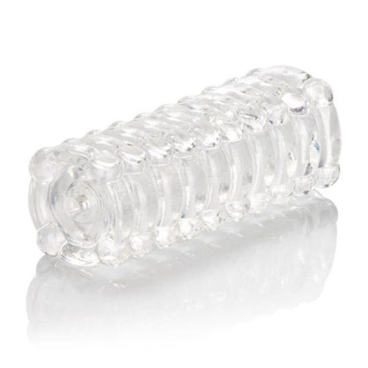 Ribbed Reversible Masturbation Stroker Clear