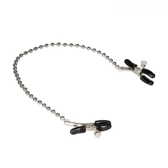 Nipple Clamps Silver Beaded Chain