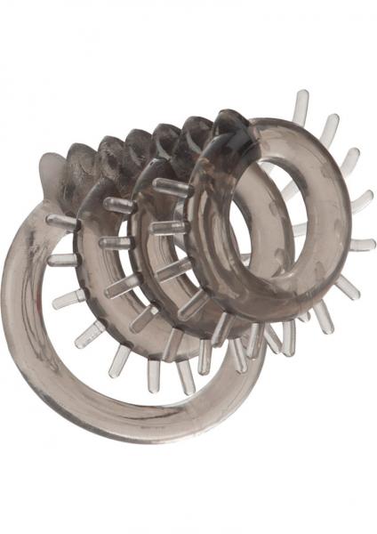 Support Master Triple Ticklers Cock Ring Smoke