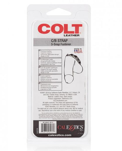 Colt Leather Cock Ball Strap 5 Snap Fastener Black