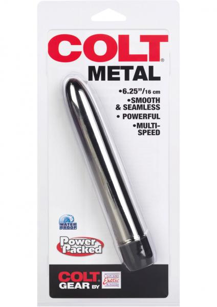 Colt Metal Rod 6.25 inches Plastic Vibrator Silver