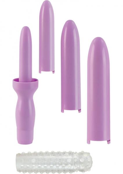 Dr. Laura Berman Intimate Basics - Dilator Set Purple Dilator with 4 Sizes & Sleeve