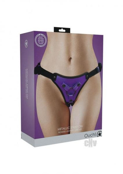 Ouch! Metallic Strap On Harness Metallic Purple