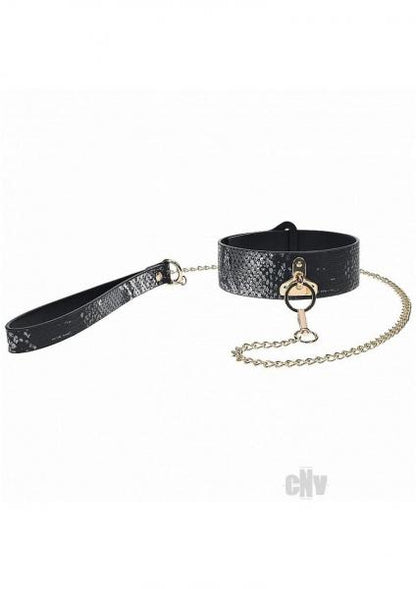 Ouch! Florence Collection Collar With Leash Black