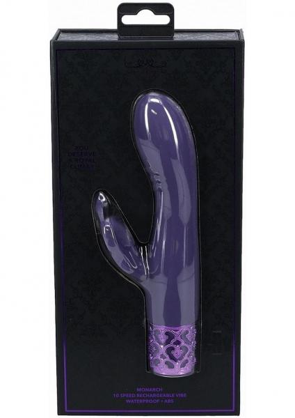 Royal Gems Monarch Silicone Rechargeable Vibrator Purple