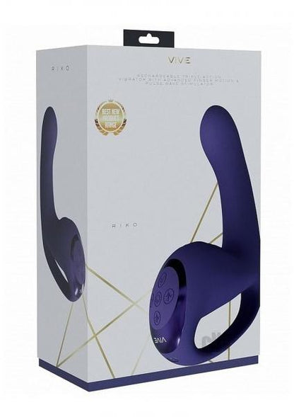 Vive Riko Rechargeable Triple Motor Thumper With Advanced Finger Motion And Pulse Wave Stimulator Pu