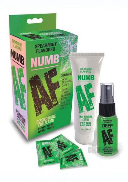 Numb Af Kit Gel, Spray, And Mints
