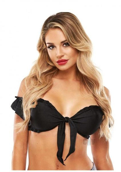 Teacher's Pet School Girl Tie Top Black O/s