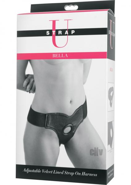 Bella Velvet Lined Elastic Strap On Harness