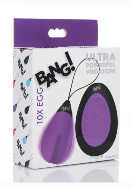 10x Silicone Vibrating Egg - Purple