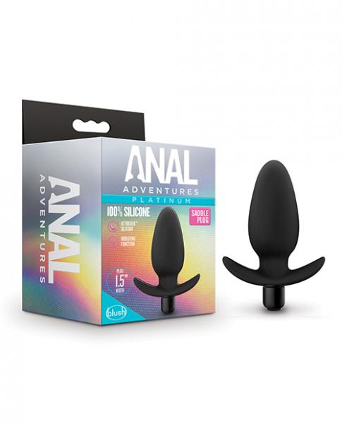 Blush Anal Adventures Platinum Silicone Saddle Plug - Black