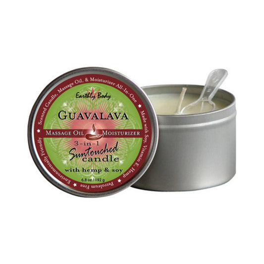 3 In 1 Round Massage Oil Candle Guavalava 6oz
