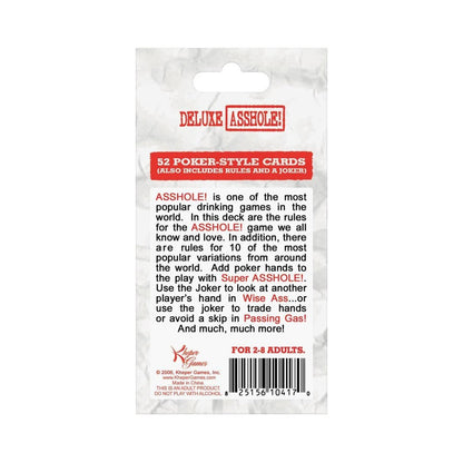Deluxe Asshole Card Game Poker Size