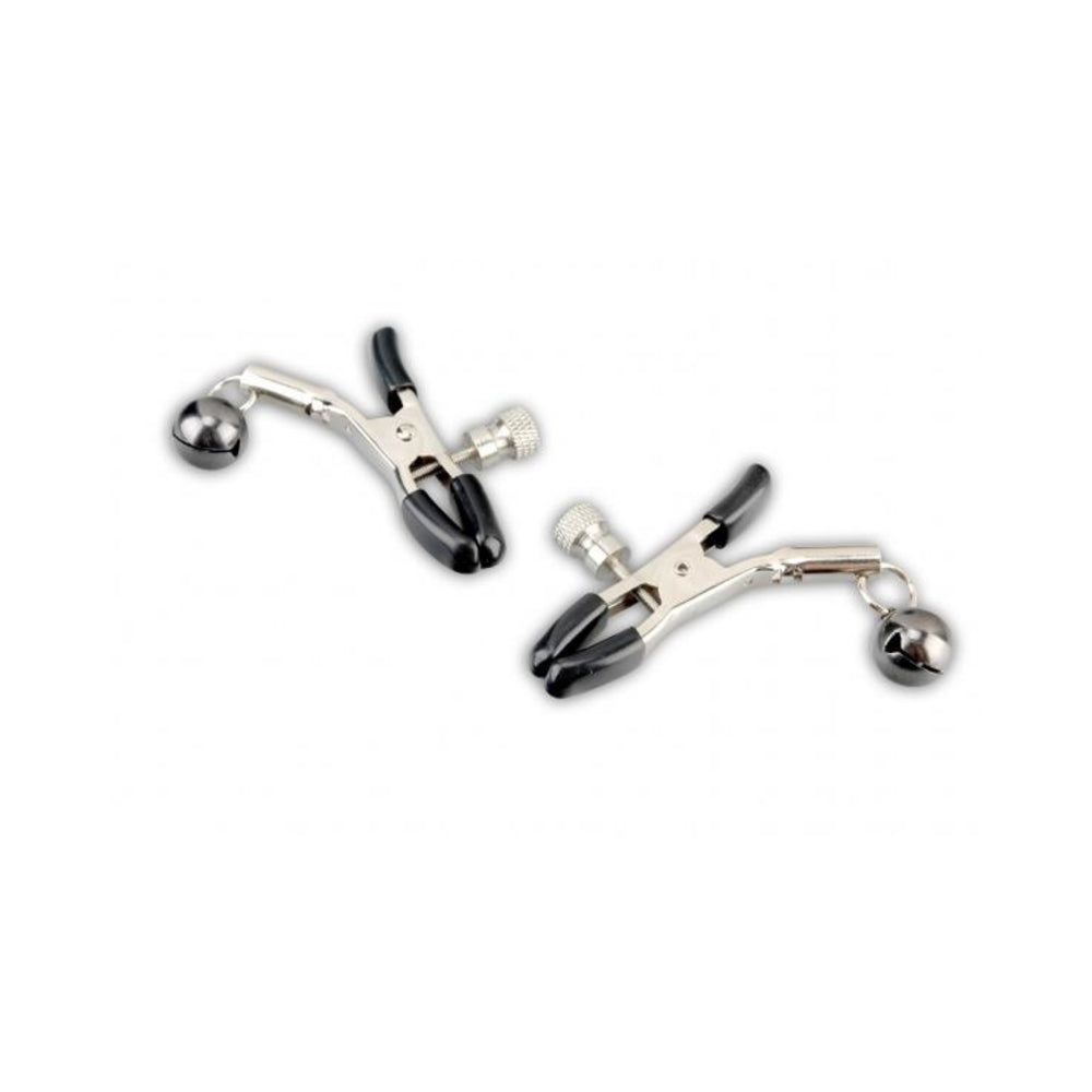 Lux Fetish Clip With Black Bell Nipple Clamps