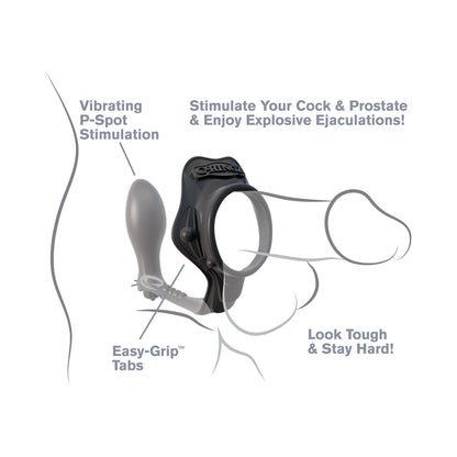 Rock Hard Ass Gasm Vibrating Ring - Black