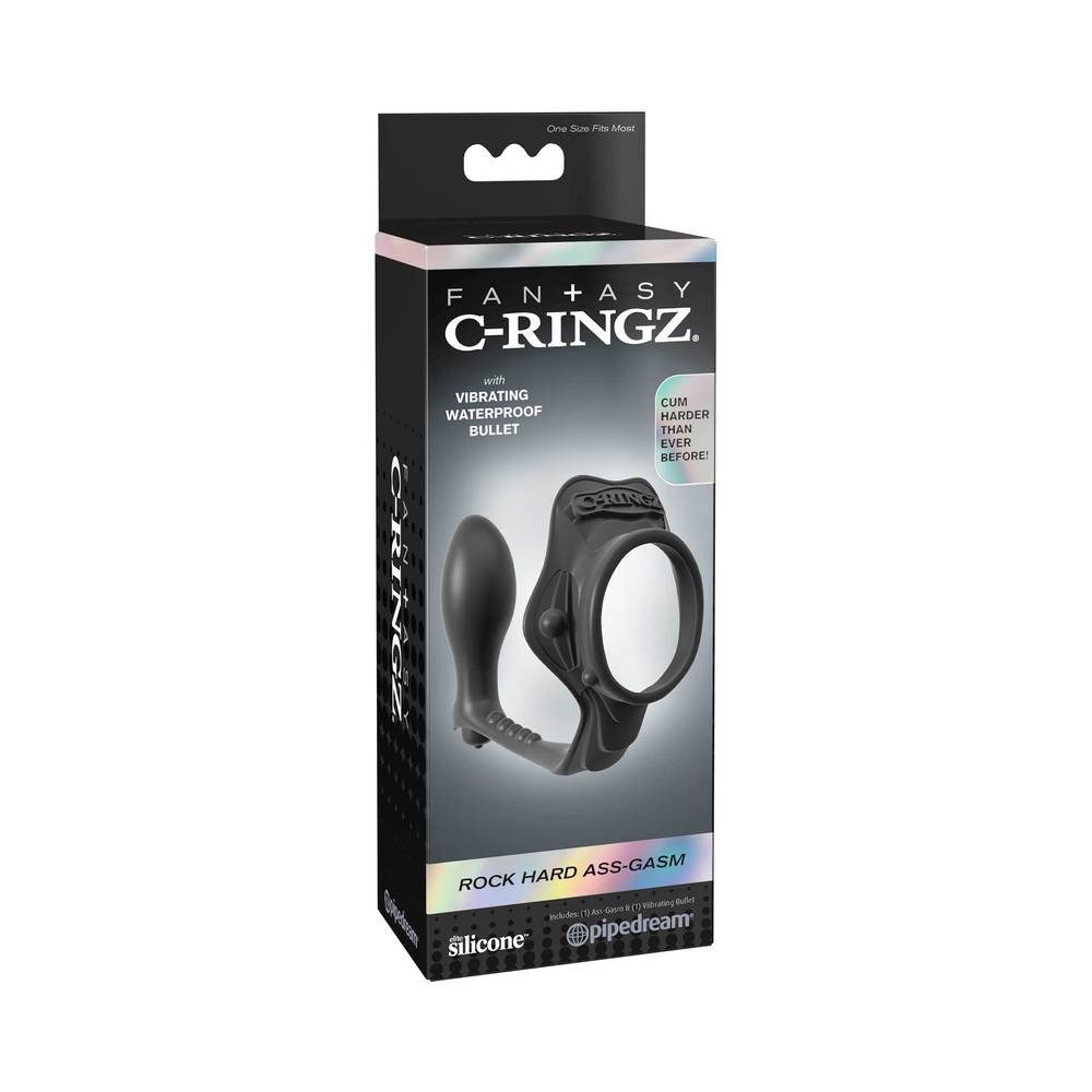 Rock Hard Ass Gasm Vibrating Ring - Black