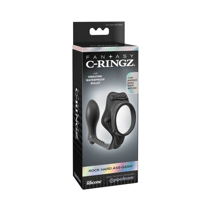 Rock Hard Ass Gasm Vibrating Ring - Black