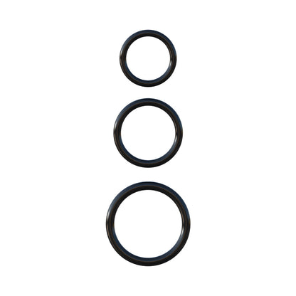 Fantasy C-Ringz Silicone 3 Ring Stamina Set Black