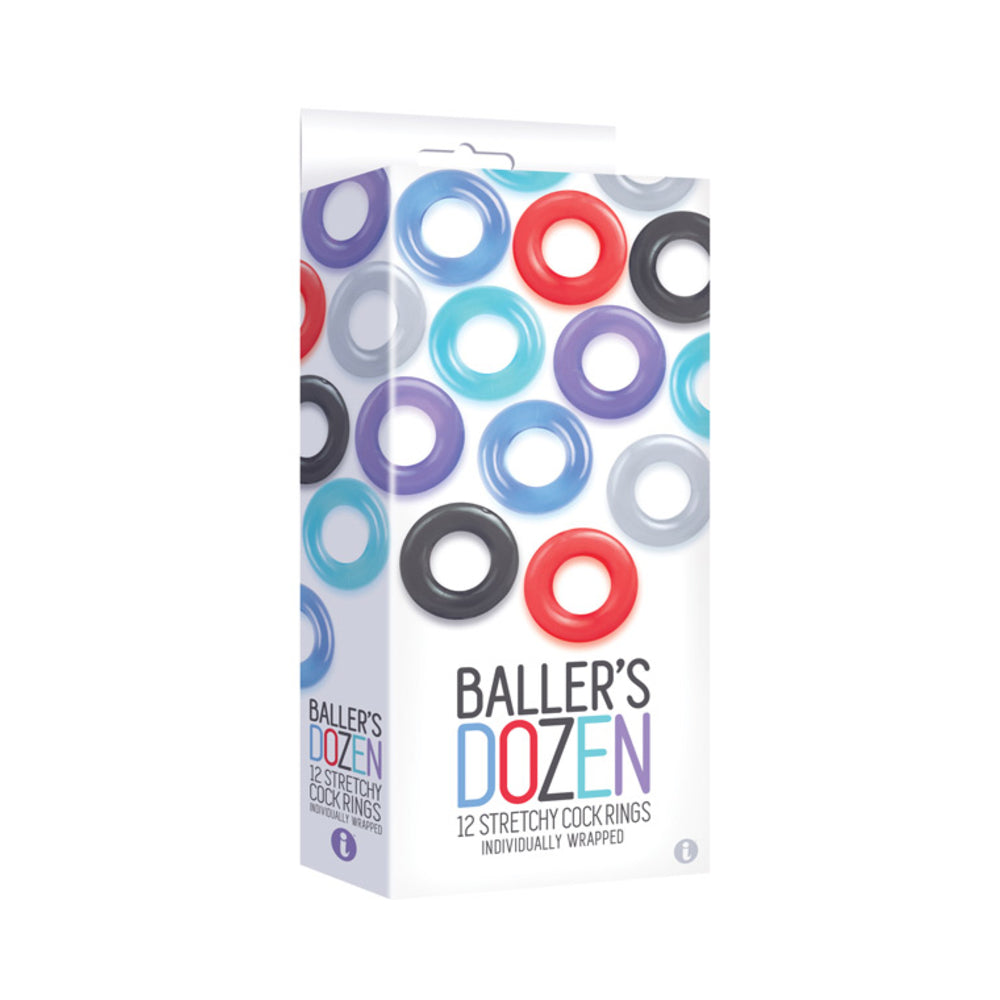 The 9's, Baller's Dozen, 12-piece TPE Cock Ring Set