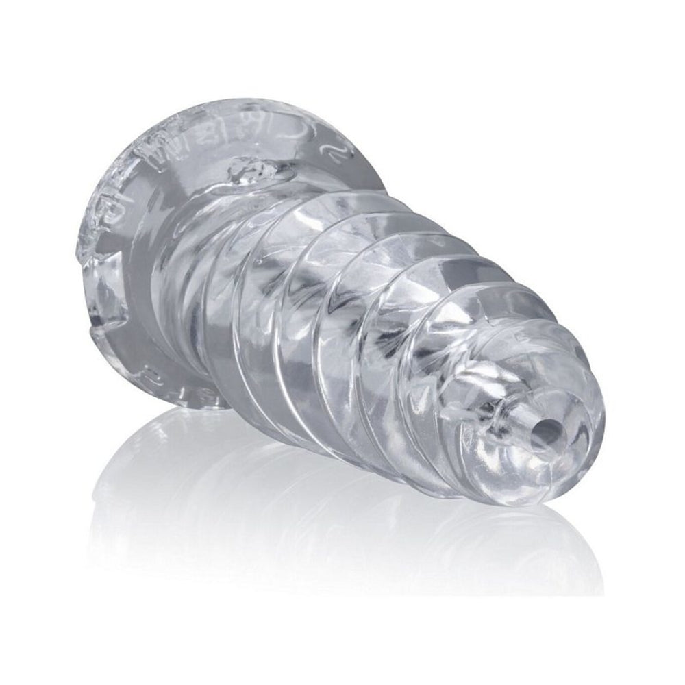 Oxballs Screw'd, Super Squish Corkscrew Jackoff Toy, Clear